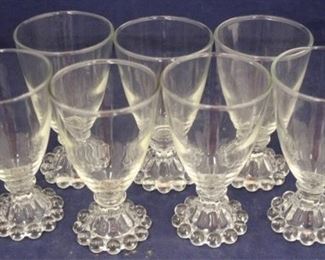 459 - Set of 7 Juice/Wine Glass Berwick-Boopie-Clear by Anchor Hocking - 4 1/2" tall

