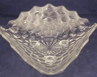 460 - Fostoria American Footed Bowl 11 x 10 1/2