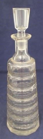 463 - Glass Liquor Bottle Decanter 11 1/2" tall