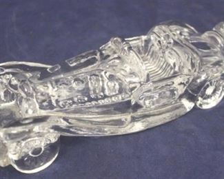 467 - Vintage Glass Car Candy Container 6 1/2" long

