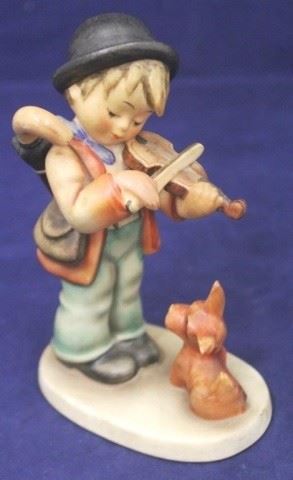 487 - Goebel Hummel "Boy w/ Dog" - 5 1/4" tall