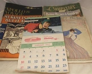528 - Lot of Assorted Vintage Magazines & Calendar
