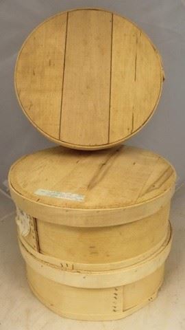 529 - Lot of 3 Vintage Wood Cheese Boxes 15 1/2" round

