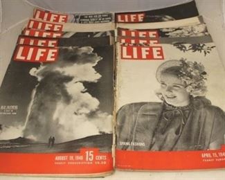 531 - Lot of 10 Vintage Life Magazines
