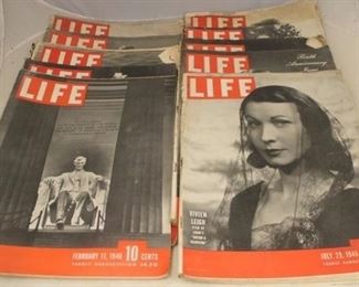 532 - Lot of 10 Vintage Life Magazines
