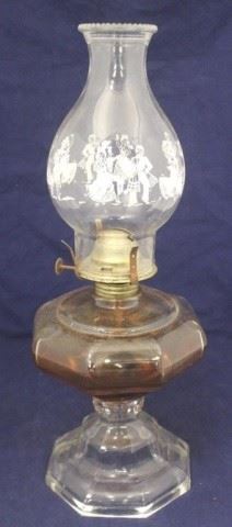 551 - Vintage Oil Lamp - 18" tall
