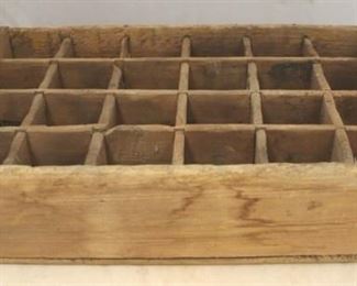 550 - Antique Wood Drink Crate 18 1/2 x 12 x 4 1/2
