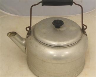 548 - Vintage Metal Teapot Kettle 11 x 11