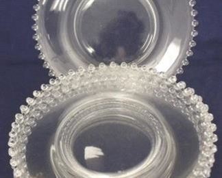 560 - Set of 8 Candlewick Glass Plates - 8" round
