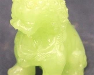 572 - Jade Foo Dog Figure - 2 1/2" tall