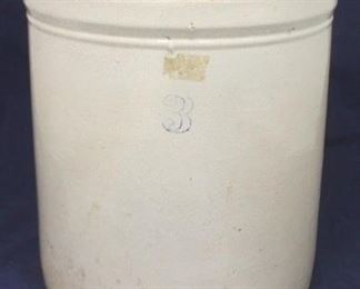 579 - 3 Gallon Stoneware Crock - 10 1/2" x 11 1/2"
