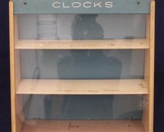581 - Waltham Clocks Store Display Case 16 x 18 x 6 1/2
