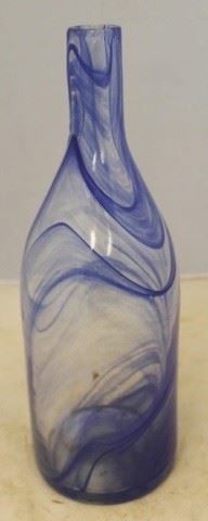 587 - Art Glass Bottle - 12" tall
