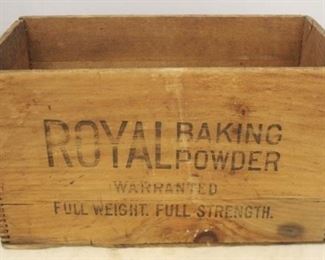 598 - Royal Baking Powder Wood Crate 15 x 8 x 9