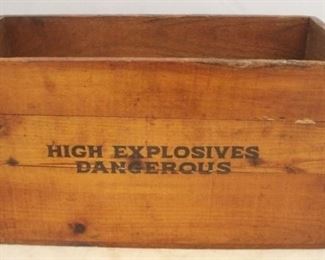 599 - Trojan Powder Co. Explosives Wood Crate 9 1/2 x 19 1/2 x 10
