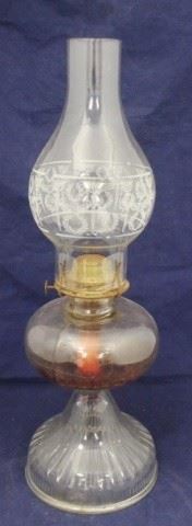 612 - Vintage Oil Lamp - 18 3/4 tall
