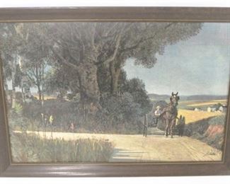 623 - Framed Print, signed 28 x 40