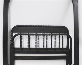 632 - Twin Size Spool Carved Bed Frame 44 x 46 x 72
