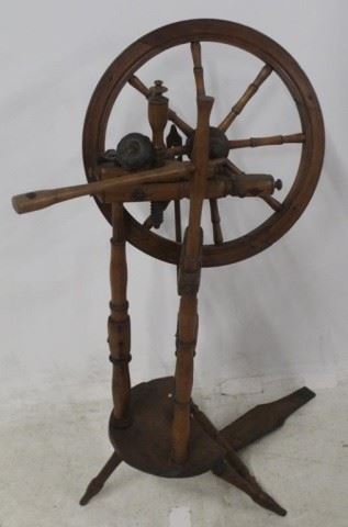 659 - Antique Spinning Flax Wheel 38 x 11 x 24

