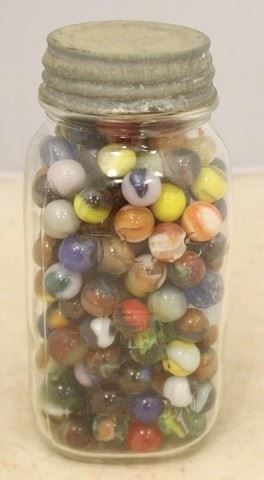 719 - Ball Mason Jar Full of Marbles
