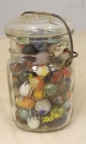 753 - Ball Mason Jar Full of Marbles
