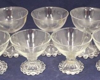 766 - Lot of 7 Matching Glasses 3 1/2 x 4 1/2 tall
