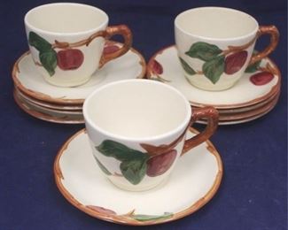 769 - 12pc. Franciscan Apple Cups & Saucers
