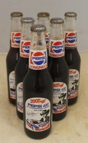 791 - Lot of 6 Richard Petty Pepsi Glass Bottles