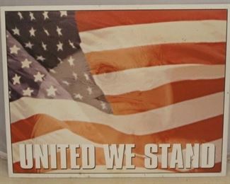 792 - United We Stand Metal Sign 16 x 13
