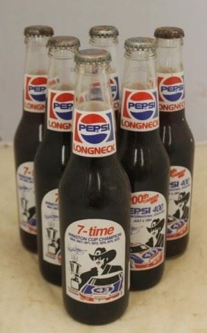 797 - Lot of 6 Pepsi Richard Petty Glass Bottles
