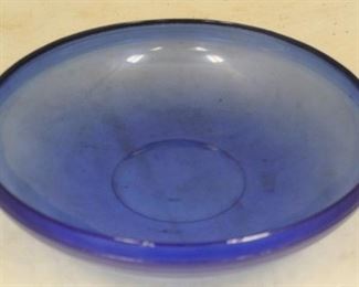 803 - Large Blue Glass Bowl 11 1/2 round
