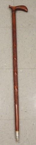 812 - Wood Cane w/ Dagger Handle 35 long