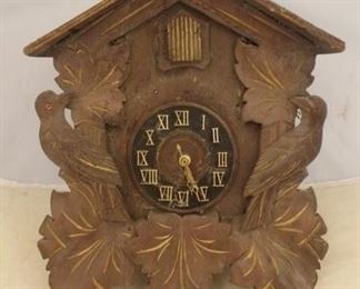 819 - Antique Coo-Coo Clock AS IS For parts/Repair 9 1/4 x 6 x 12

