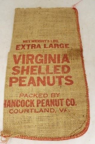 833 - Hancock Peanut Co. Canvas Bag 9 x 17

