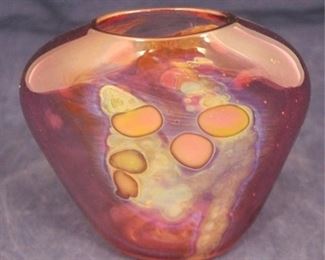 859 - Art Glass Vase 4 1/2 x 5
