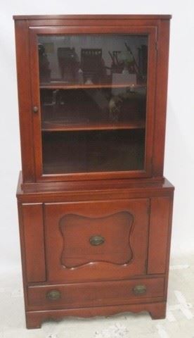 890 - Vintage China Cabinet 65 1/2 x 32 1/2 x 16
