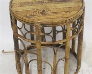 892 - Round Bamboo Table 19 x 17
