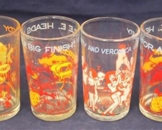 918 - 4pc. Archie Comics Glasses 4 tall
