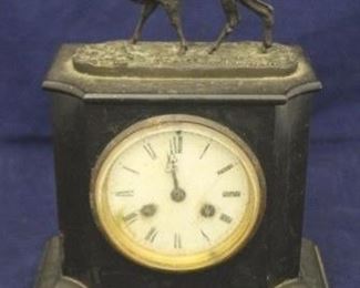 923 - Bronze Clock 7 1/2 x 11 1/2 x 5
