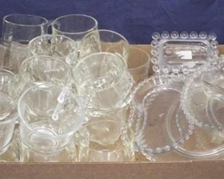 964 - Tray Lot of Assorted Candlewick & etc