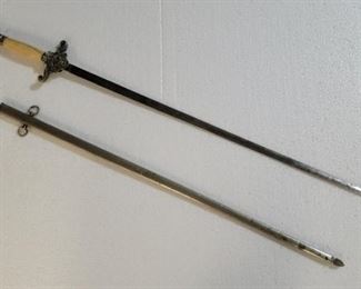 1094 - KGB Eagle bone handle sword 36 1/4" long