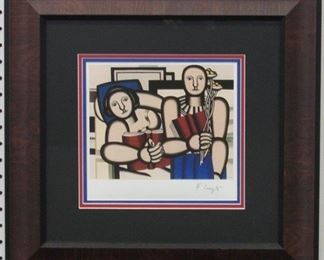 9007 - The lecture print plate signed by Fernand Leger 19 x 18
