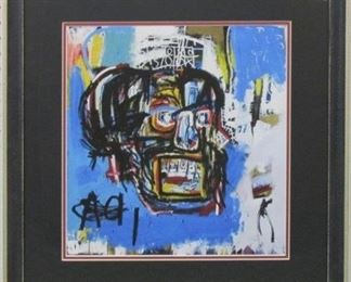 9013 - Untitled Skull by Graffiti Artist Basquiat 22 x 23

