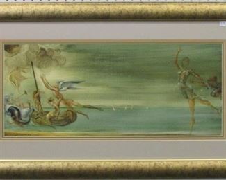 9026 - Flight, Temptation, Love and Broken Wings Giclee by Salvador Dali 24 x 29 1/2
