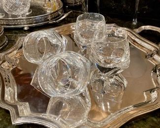 VINTAGE MURANO WHISKEY GLASSES WITH TILT POSITION