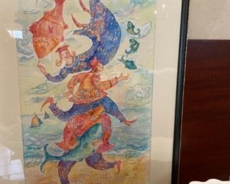 ORIGINAL WATERCOLOR BY OKSANA VINCENT, SIGNED AND DATED 2000