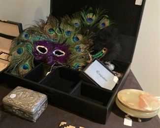 VINTAGE PEACOCK FEATHER MASKS