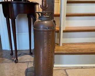ANTIQUE BRASS FIRE HYDRANT LAMP