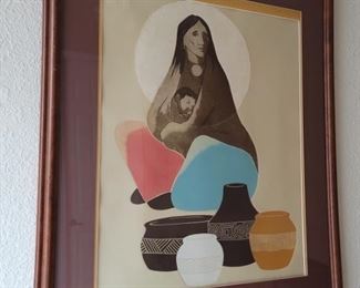 Philip M. Turner AMERICAN TRILOGY, Framed
Woman with Baby & Pottery