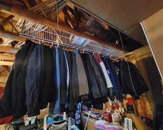 Dozens of Jackets some Motorcycle Jackets.